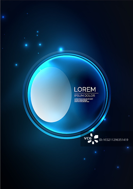 发光的霓虹灯，闪亮的透明气泡玻璃图片素材