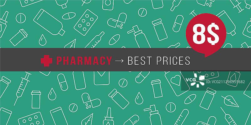 医疗用品药房折扣促销海报图片素材