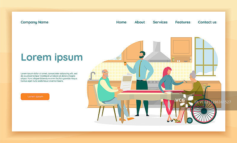 为残疾人提供的专业家庭护理服务图片素材
