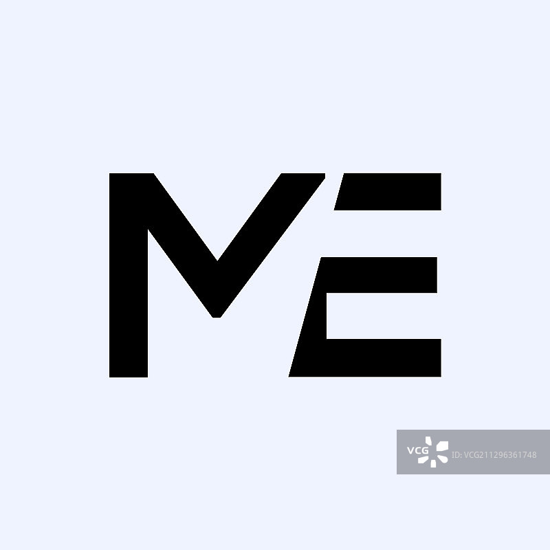 ME字母标志模板抽象字母图片素材