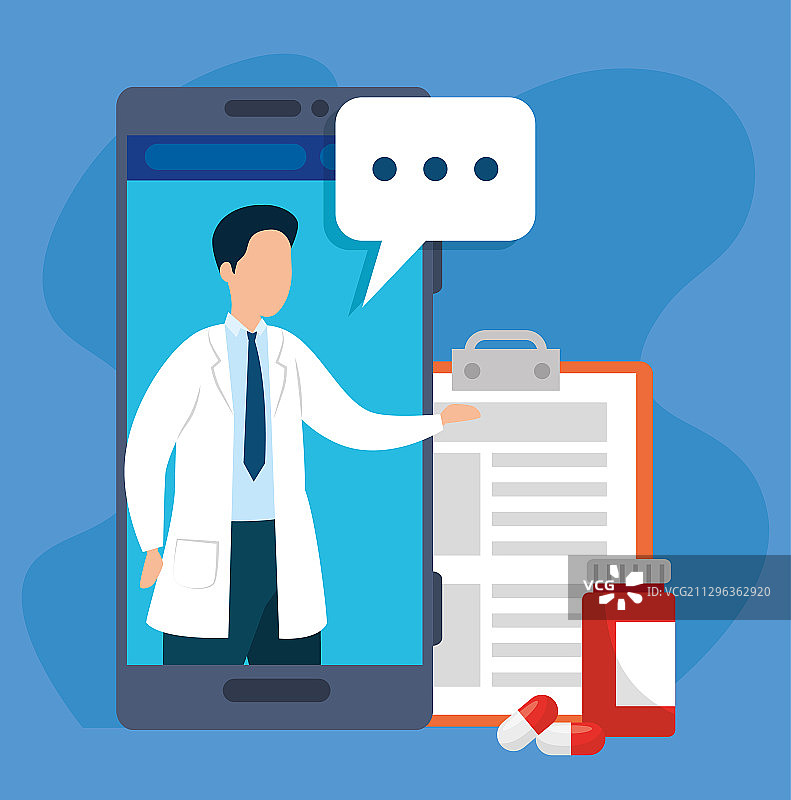 智能手机在线医疗技术图片素材