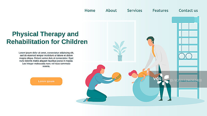 儿童理疗与康复图片素材