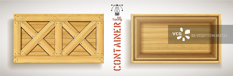 盖子上带有双十字的木箱图片素材