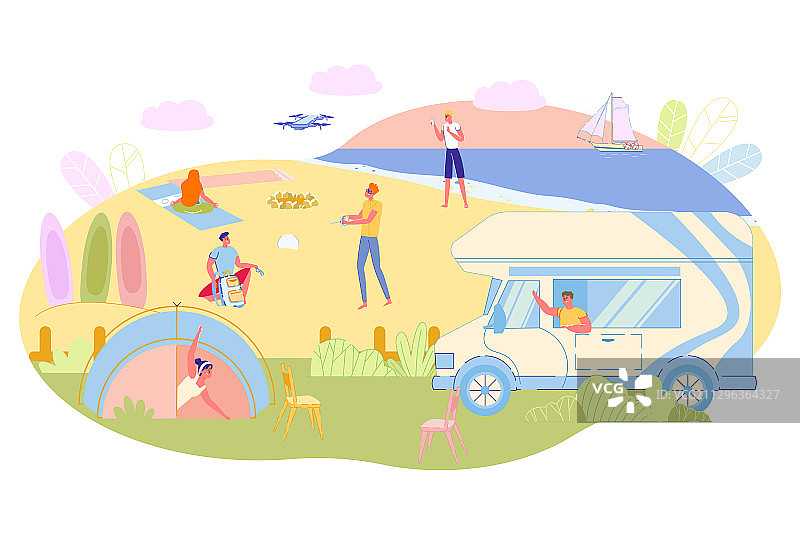 海滩夏日假期图片素材