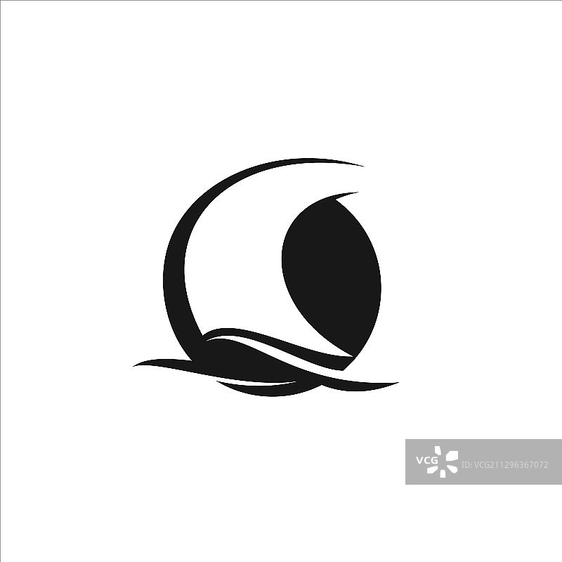 帆船标志图标图片素材