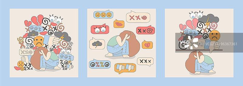 三个网络欺凌案例图片素材