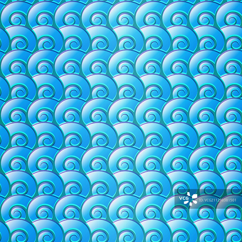 海螺贝壳几何无缝图案图片素材