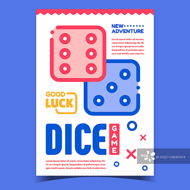 赌场骰子游戏广告海报图片素材