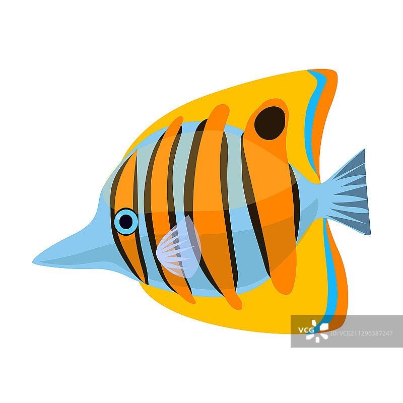 热带鱼卡通图标图片素材