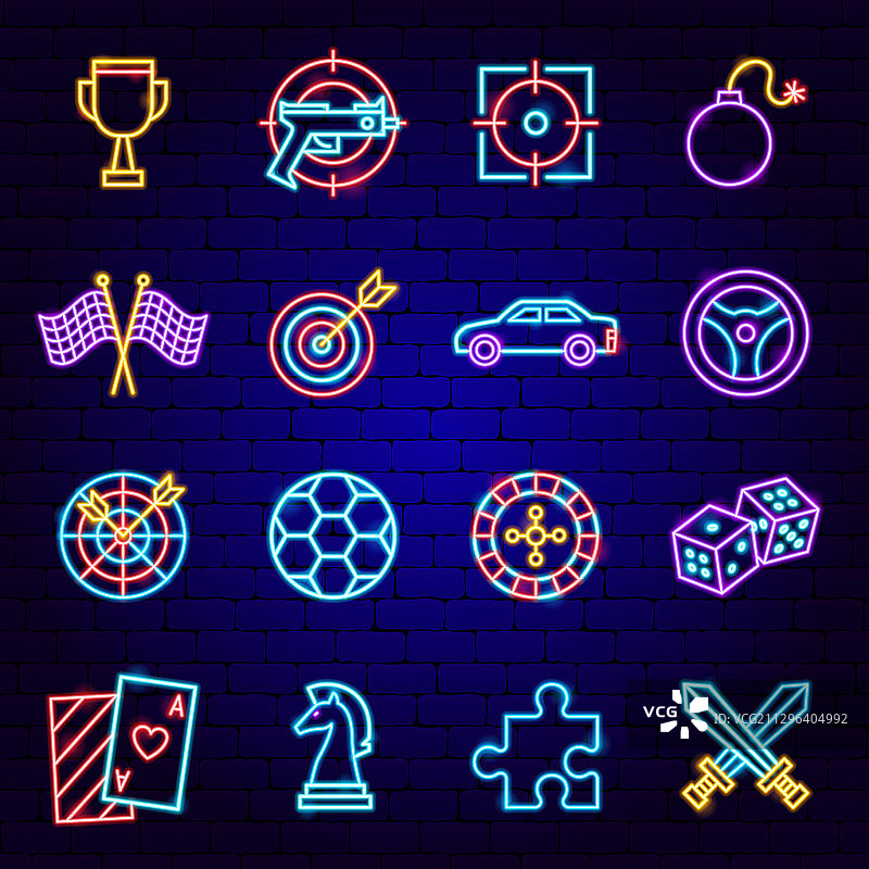 网络运动霓虹灯图标图片素材