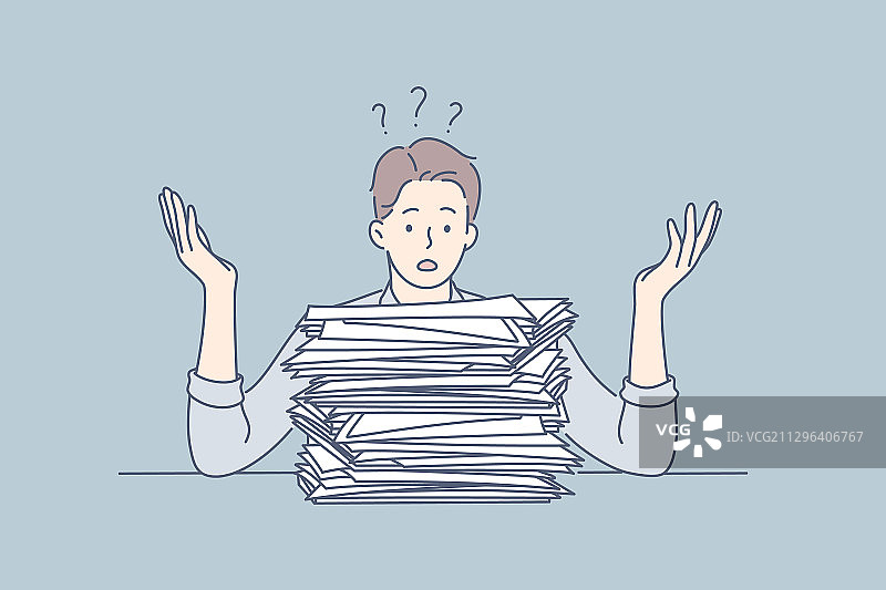 过度工作导致的抑郁症和精神压力图片素材