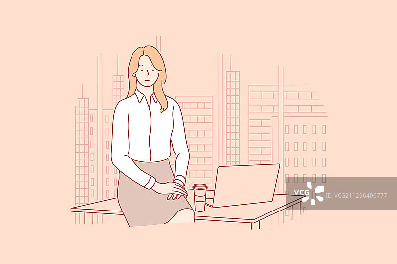 办公室里的女商人或经理图片素材