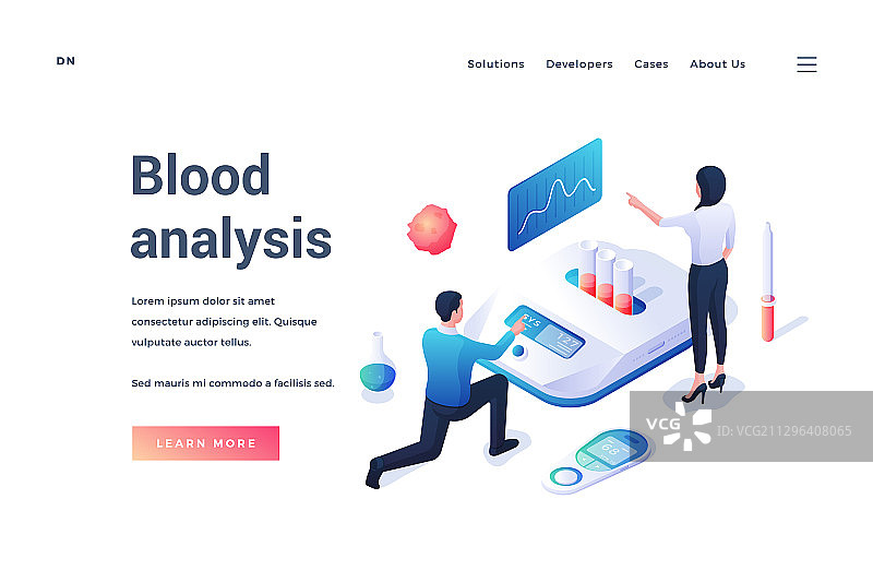 提供在线血液分析服务的网站图片素材