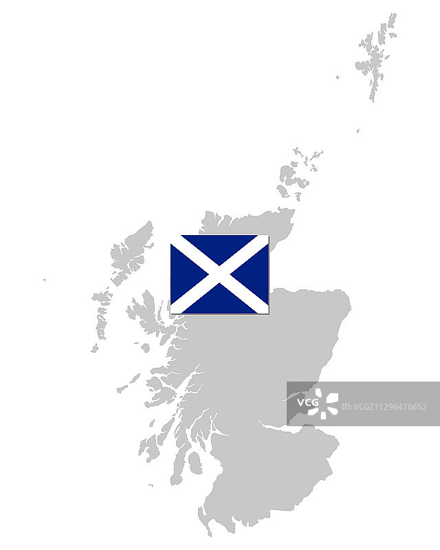 苏格兰旗帜和地图图片素材