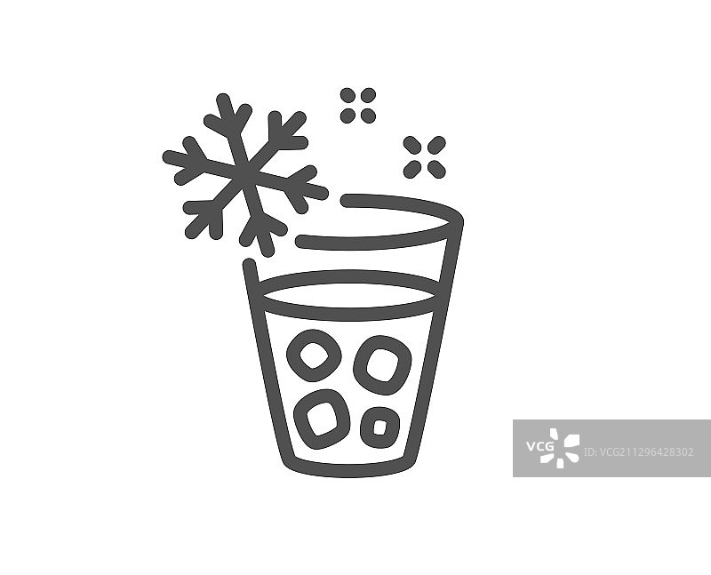 制冰机冰线图标玻璃杯图片素材