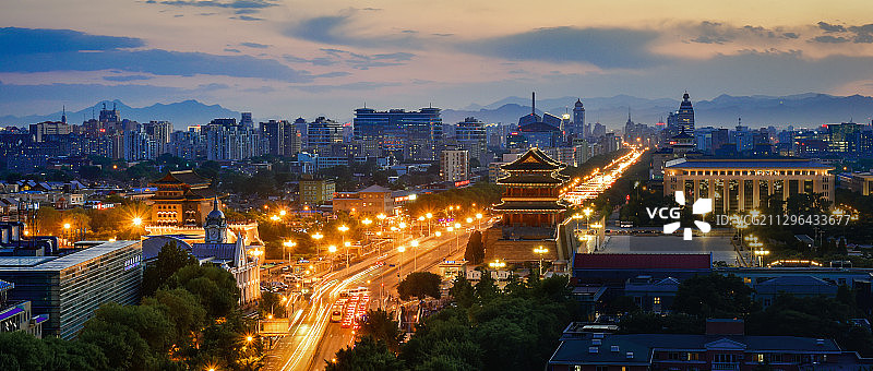 北京正阳门夜景图片素材