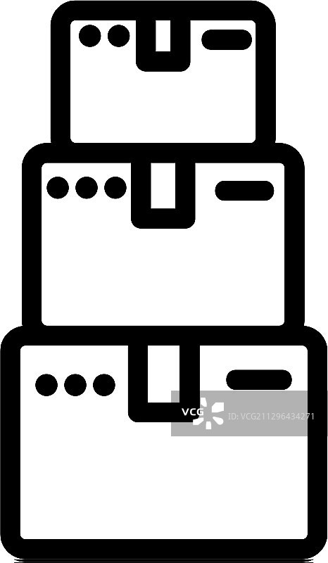 堆叠包裹图标轮廓图片素材