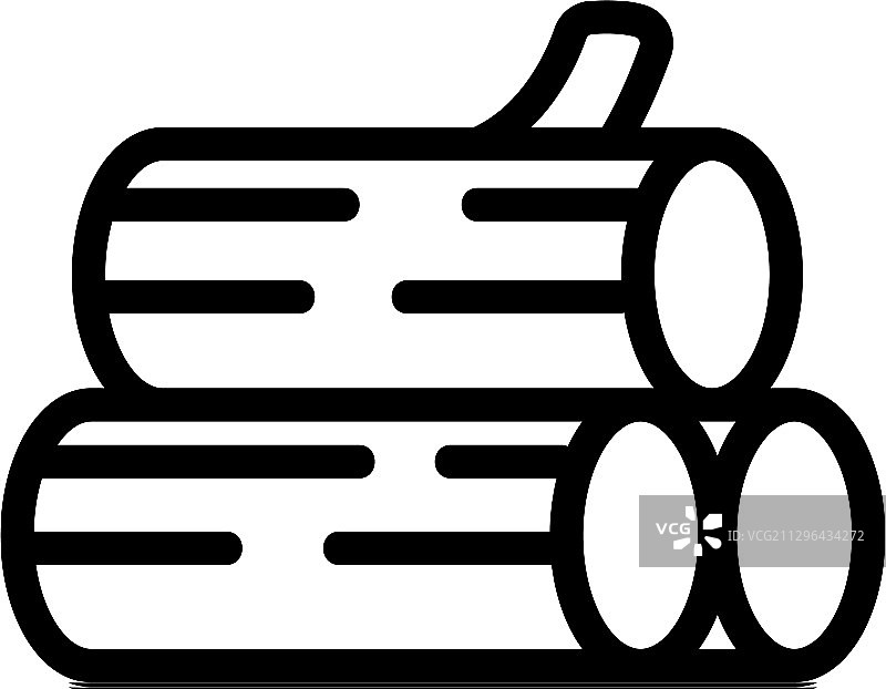 原木堆图标轮廓图片素材
