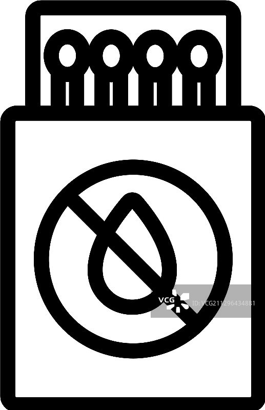 盒装火柴轮廓图标图片素材