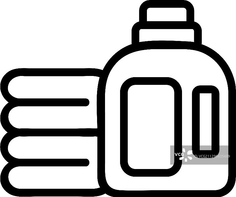 清洁和衣物图标轮廓图片素材