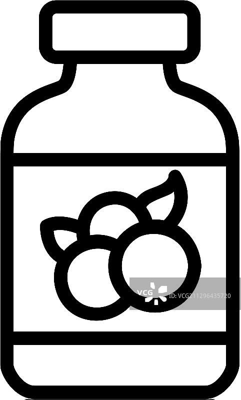蓝莓酱图标轮廓图片素材