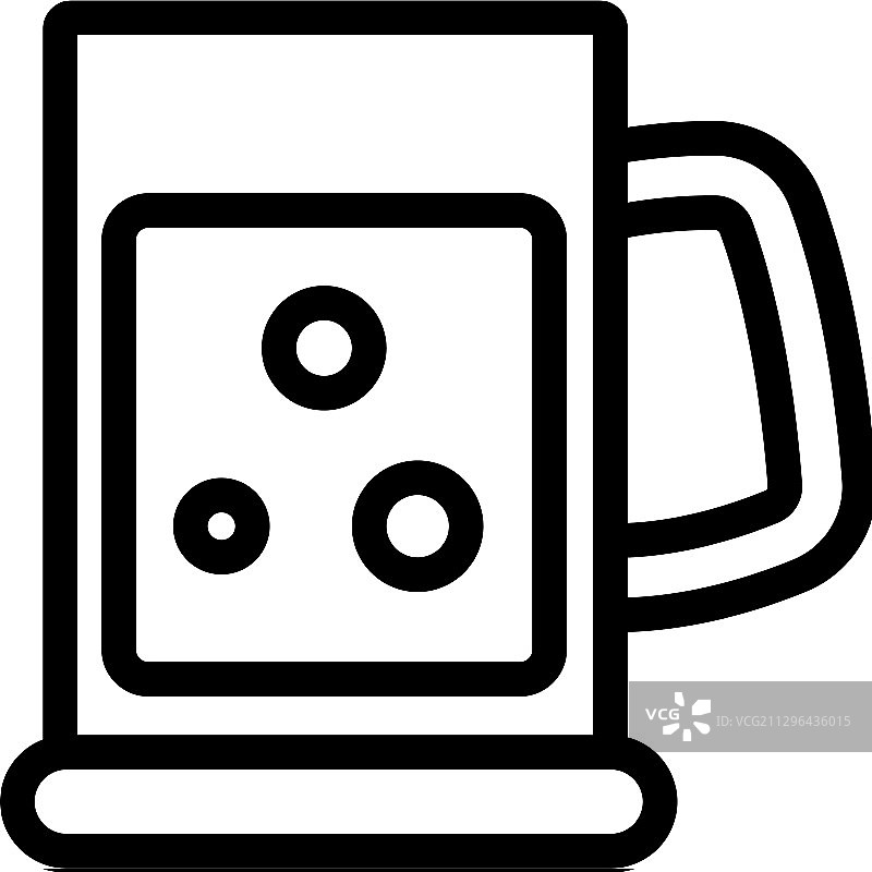 啤酒杯轮廓图标图片素材