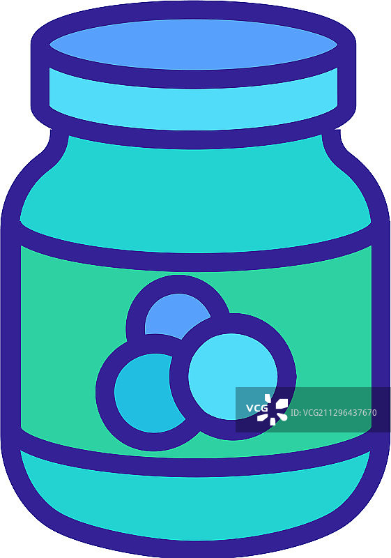 蓝莓酱图标轮廓图片素材