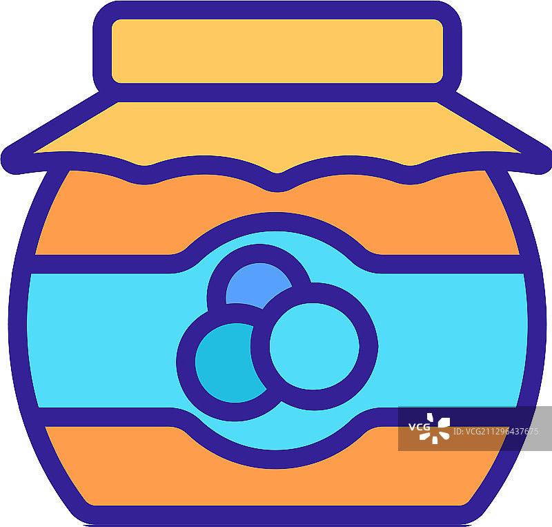 蓝莓酱图标轮廓图片素材