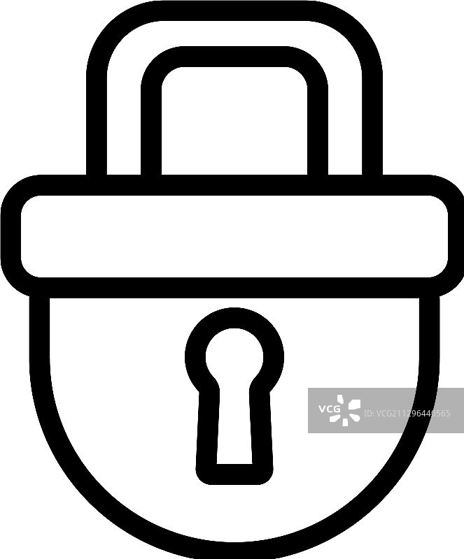 秘密锁图标轮廓图片素材
