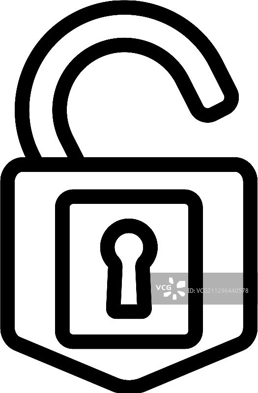 密码锁轮廓图标图片素材