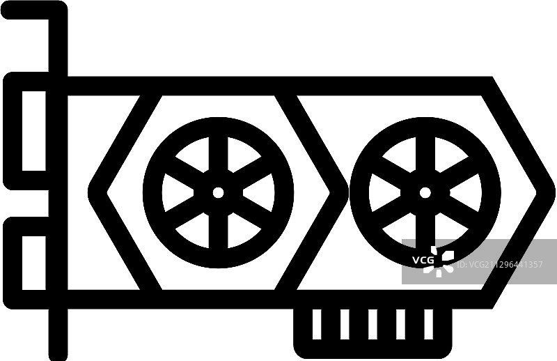 矿用视频卡图标轮廓图片素材