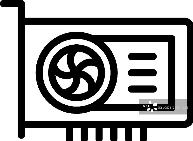 显卡图标轮廓图片素材