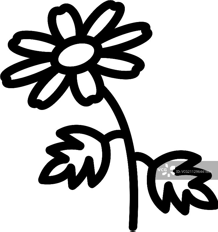 菊花图标轮廓图片素材