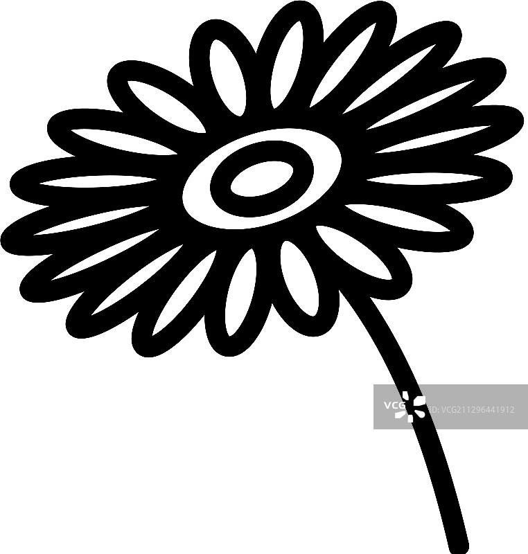 明亮的菊花图标轮廓图片素材