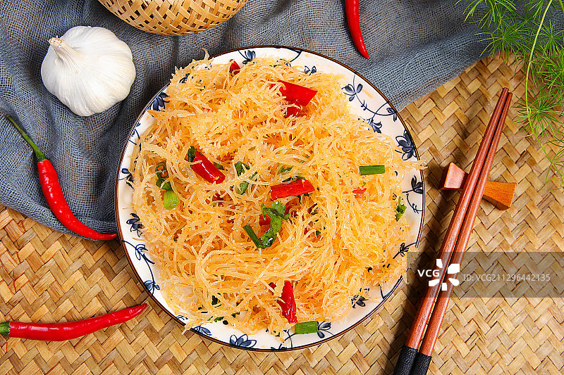 凉拌龙须菜图片素材