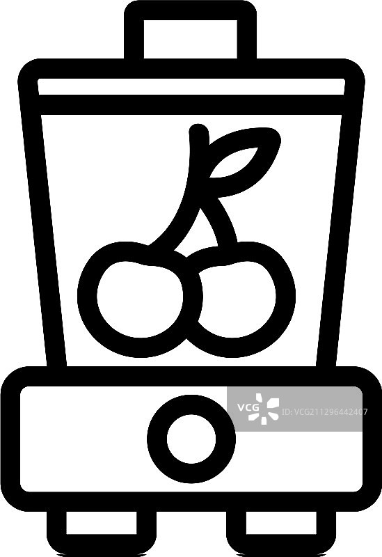 樱桃鸡尾酒图标轮廓图片素材