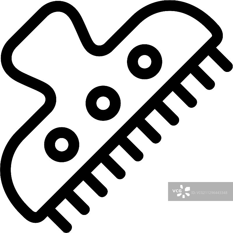 女士发夹发饰轮廓图标图片素材