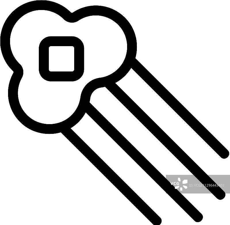 发夹图标轮廓图片素材