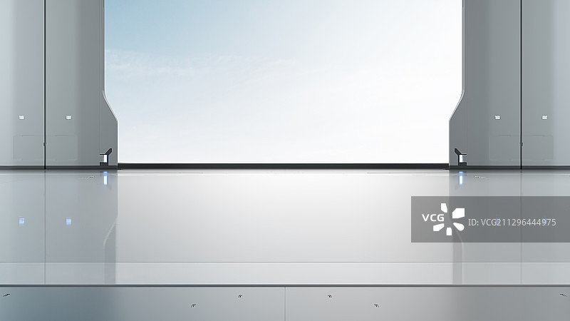 三维制作的科幻太空舱图片素材