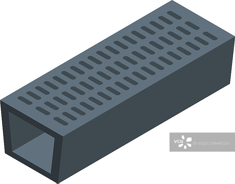 庭院地面排水沟2.5D风格图标图片素材