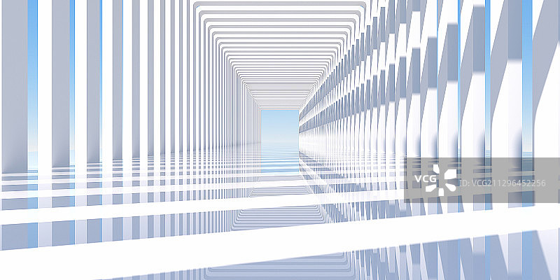 3D未来抽象拱门空间背景图片素材