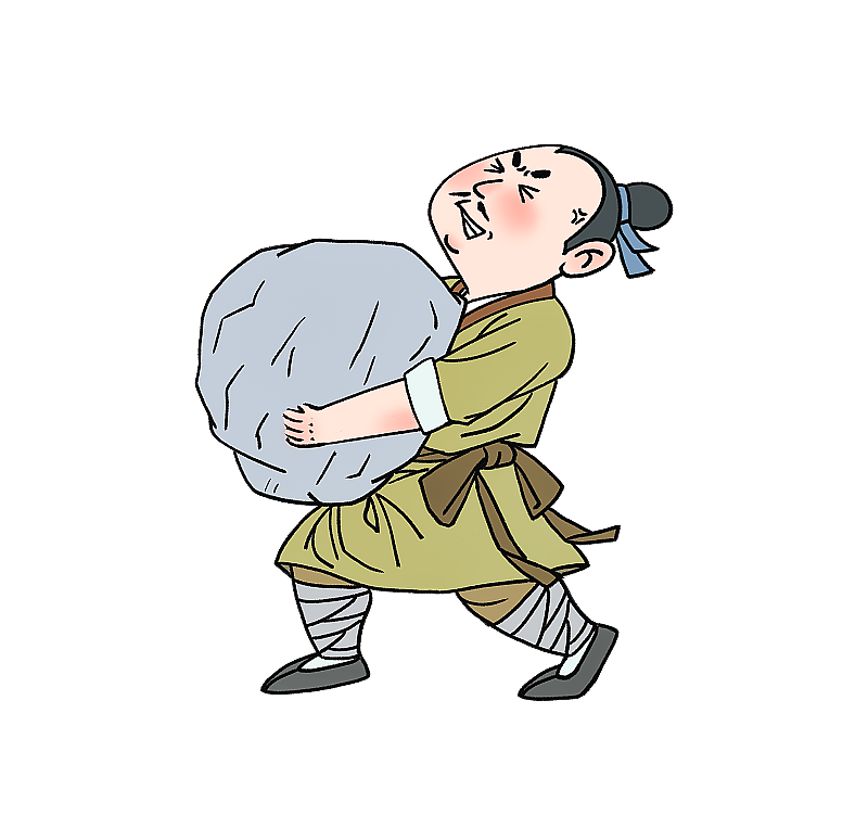 搬起石头砸自己的脚漫画图片素材