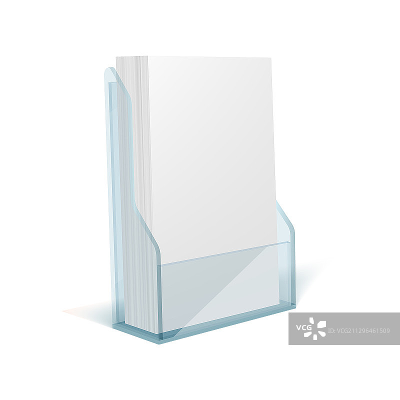 透明玻璃或塑料宣传单展示架图片素材