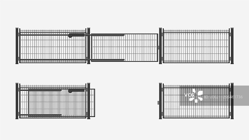 现代自动金属门合集图片素材