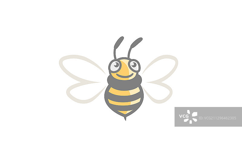 创意趣味可爱蜜蜂Logo图片素材