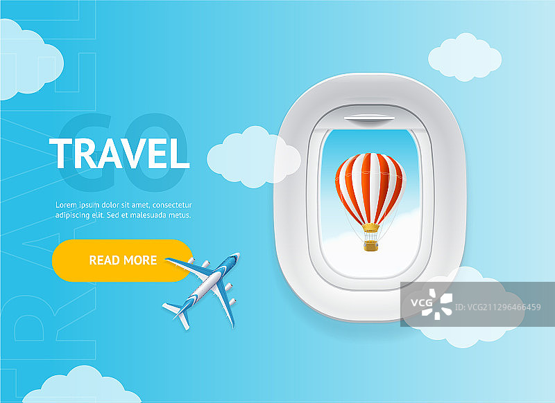 逼真细腻的3D旅行旅游banner图片素材