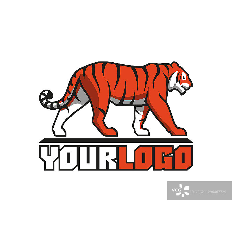 老虎标志设计图片素材