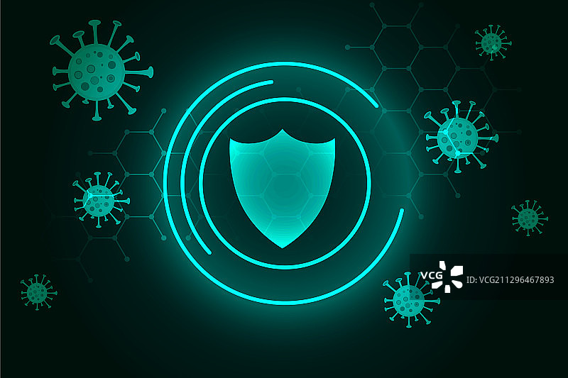 防止新冠病毒的防护盾图片素材