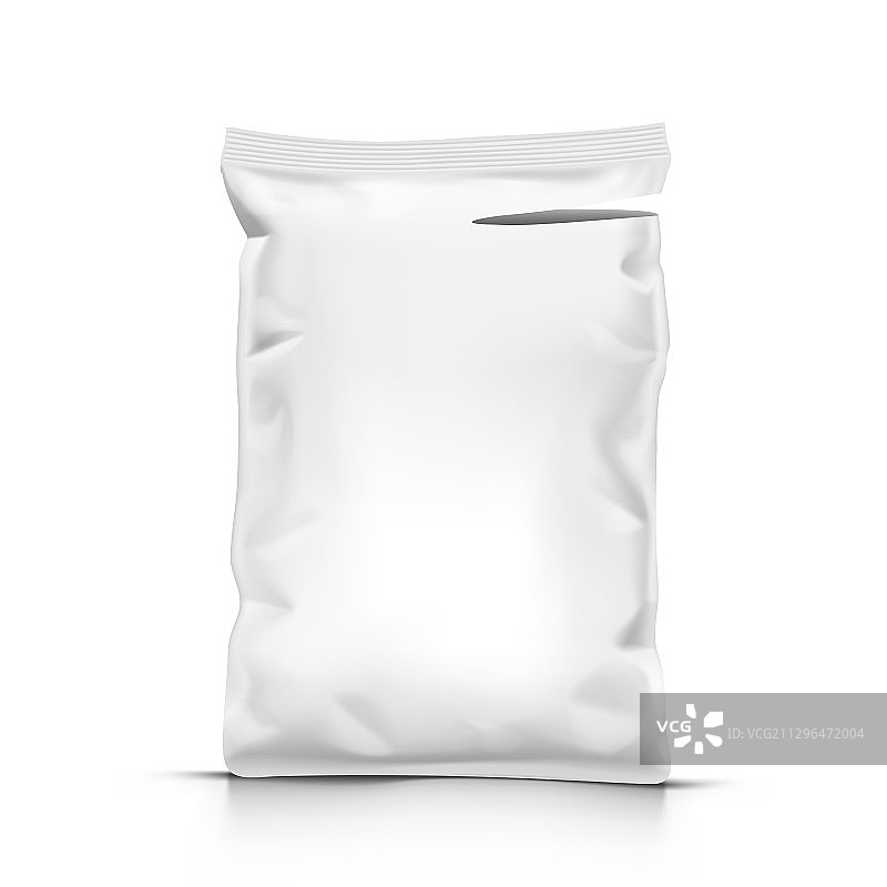 白色立式密封塑料空包装袋图片素材