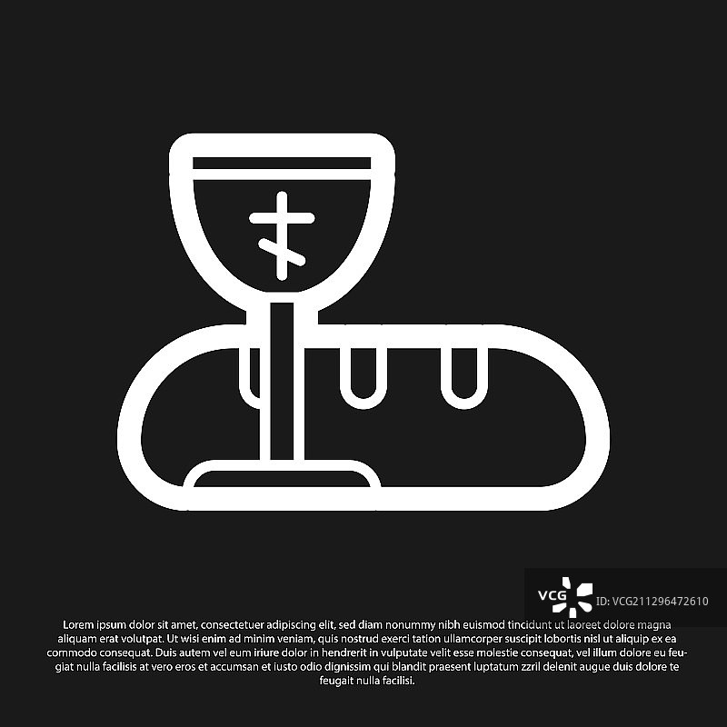 首次圣餐黑色符号图片素材